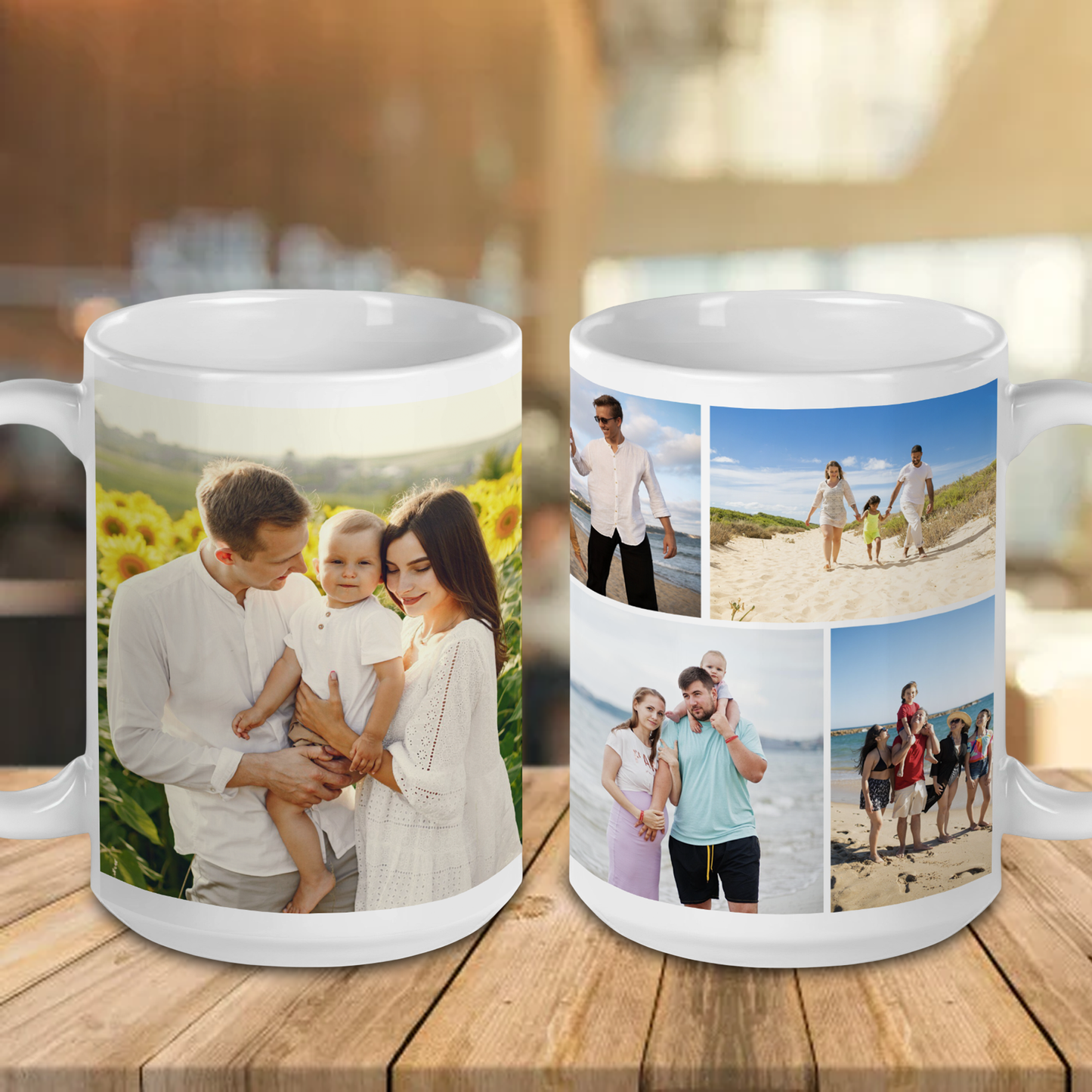 Custom Photo Collage Mug – Personalized Coffee Mug with Picture – Photo Mug for Mom, Dad, Family