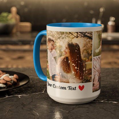 Custom Photo Collage Mug – Personalized Coffee Mug with Picture – Photo Mug for Mom, Dad, Family