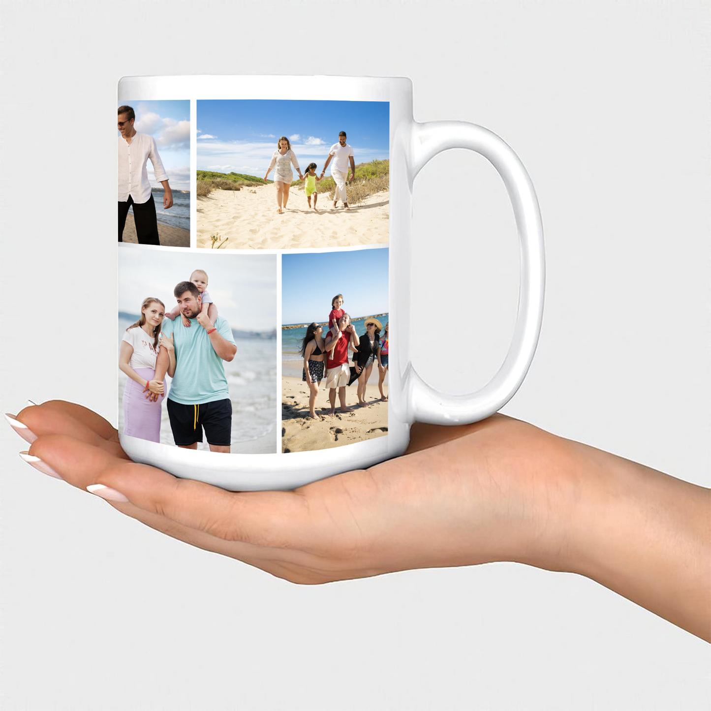 Custom Photo Collage Mug – Personalized Coffee Mug with Picture – Photo Mug for Mom, Dad, Family