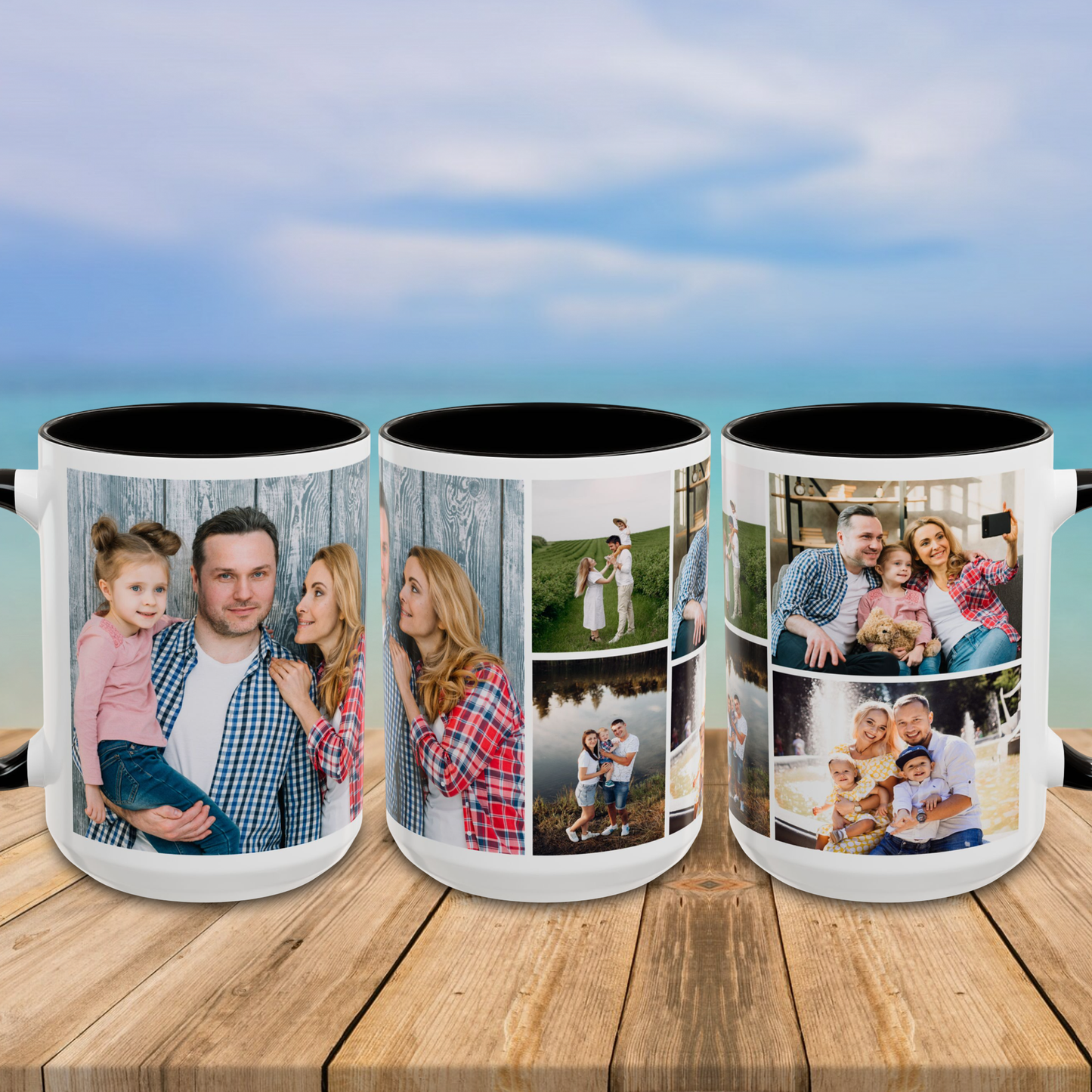 Custom Photo Collage Mug – Personalized Coffee Mug with Picture – Photo Mug for Mom, Dad, Family