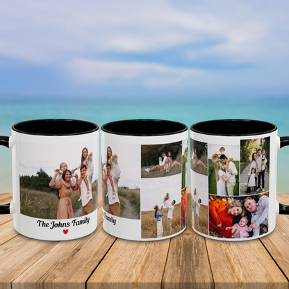 Custom Photo Collage Mug – Personalized Coffee Mug with Picture – Photo Mug for Mom, Dad, Family