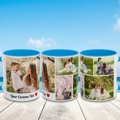Custom Photo Collage Mug – Personalized Coffee Mug with Picture – Photo Mug for Mom, Dad, Family