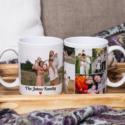 Custom Photo Collage Mug – Personalized Coffee Mug with Picture – Photo Mug for Mom, Dad, Family
