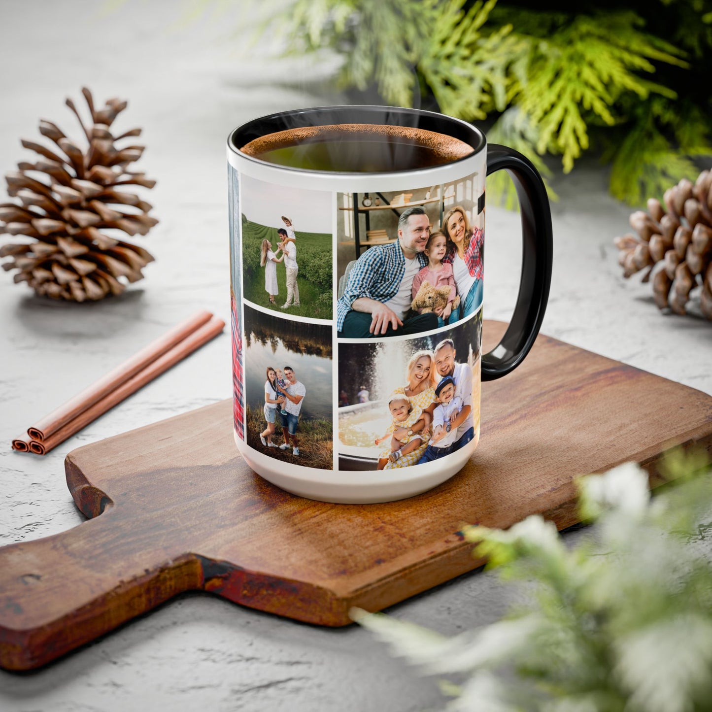 Custom Photo Collage Mug – Personalized Coffee Mug with Picture – Photo Mug for Mom, Dad, Family