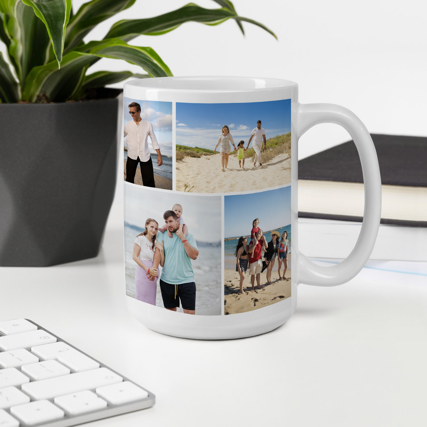 Custom Photo Collage Mug – Personalized Coffee Mug with Picture – Photo Mug for Mom, Dad, Family