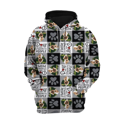 Dogs Are My Favorite People Put Your Dog Photo on Hoodie And Joggers