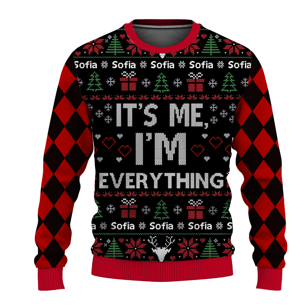 Personalized Funny Ugly Couple Matching Christmas Sweater for Couples