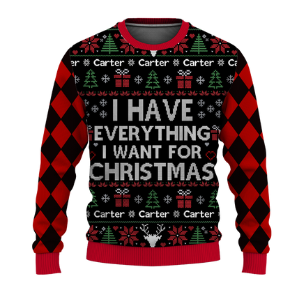 Personalized Funny Ugly Couple Matching Christmas Sweater for Couples