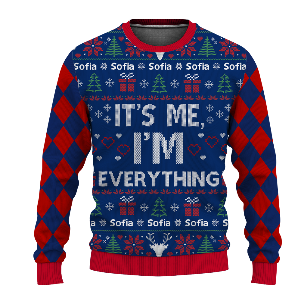 Personalized Funny Ugly Couple Matching Christmas Sweater for Couples