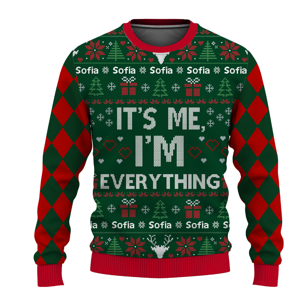 Personalized Funny Ugly Couple Matching Christmas Sweater for Couples