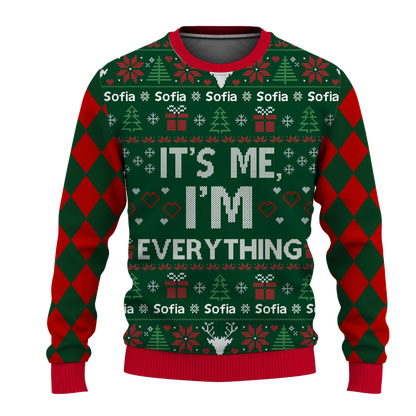 Personalized Funny Ugly Couple Matching Christmas Sweater for Couples