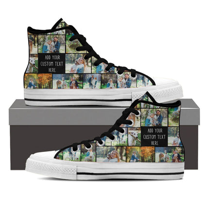 Create a Collage Photo & Text on Personalized High Top Shoes