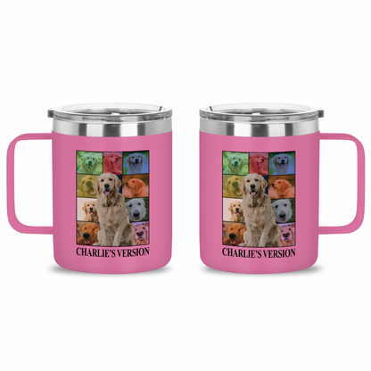 Personalized Dog's Tour Bootleg 12oz Stainless Steel Coffee Mug with Dog Photo Collage