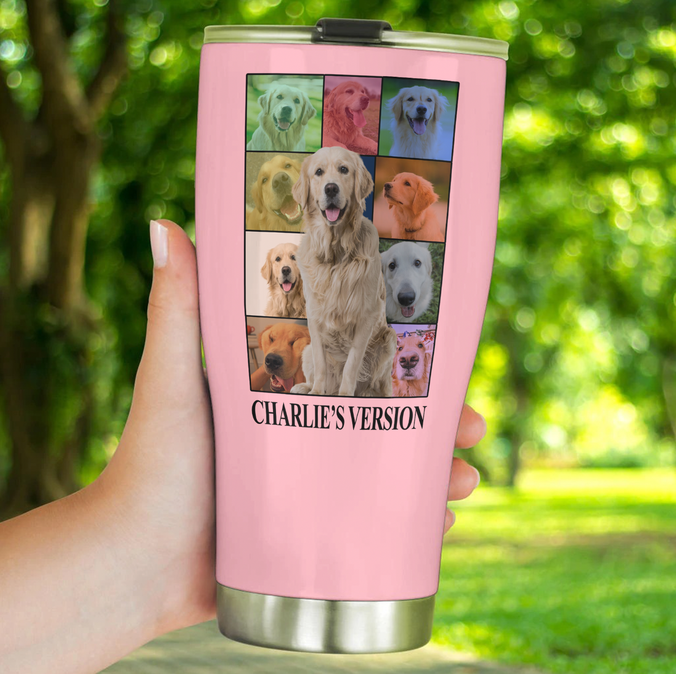 Personalized Dog's Tour Bootleg 30oz Curved Tumbler with Dog Photo Collage