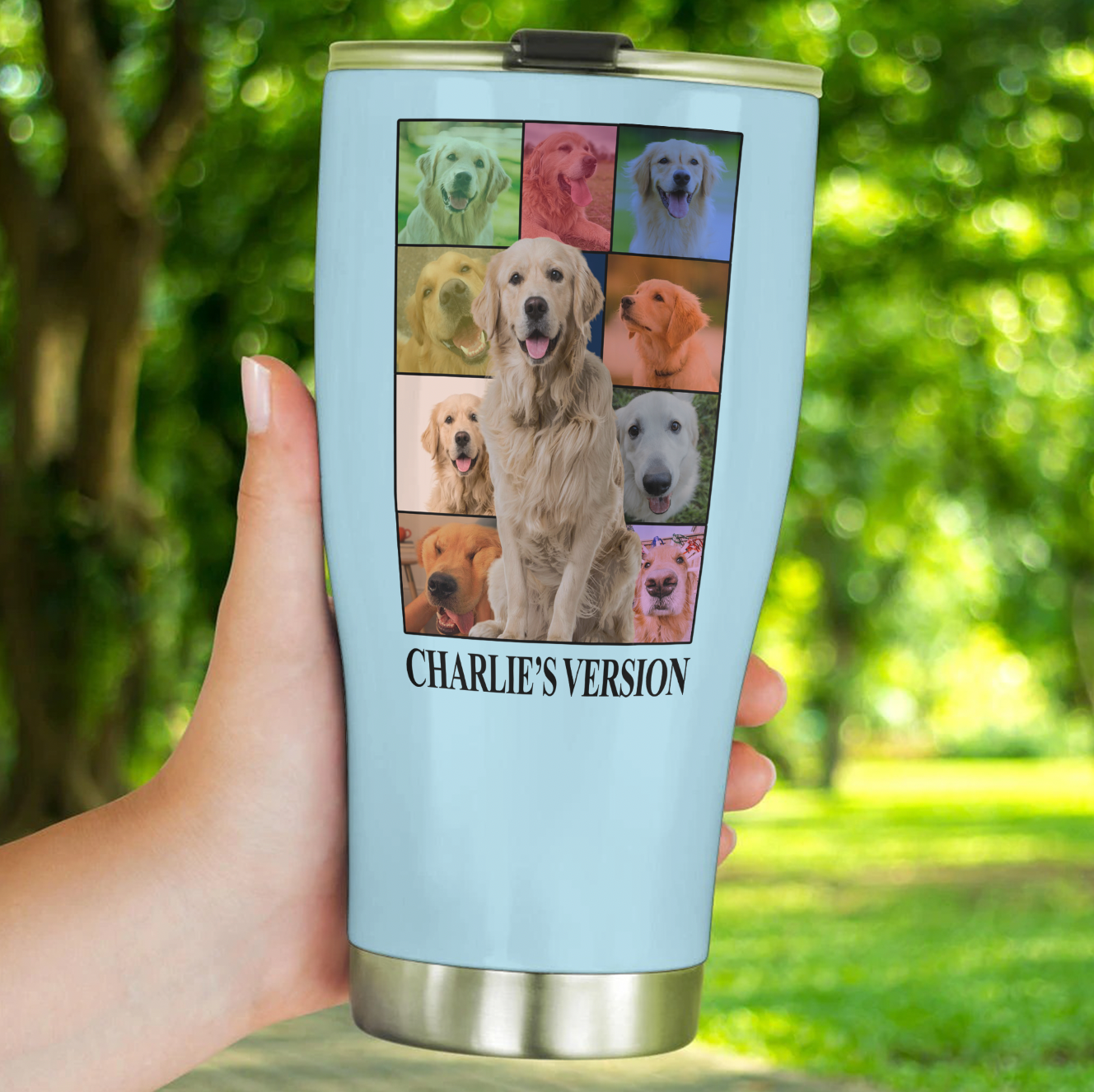 Personalized Dog's Tour Bootleg 30oz Curved Tumbler with Dog Photo Collage