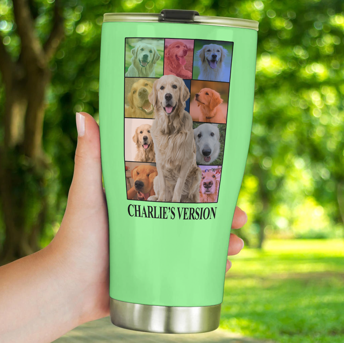 Personalized Dog's Tour Bootleg 30oz Curved Tumbler with Dog Photo Collage