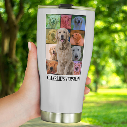 Personalized Dog's Tour Bootleg 30oz Curved Tumbler with Dog Photo Collage