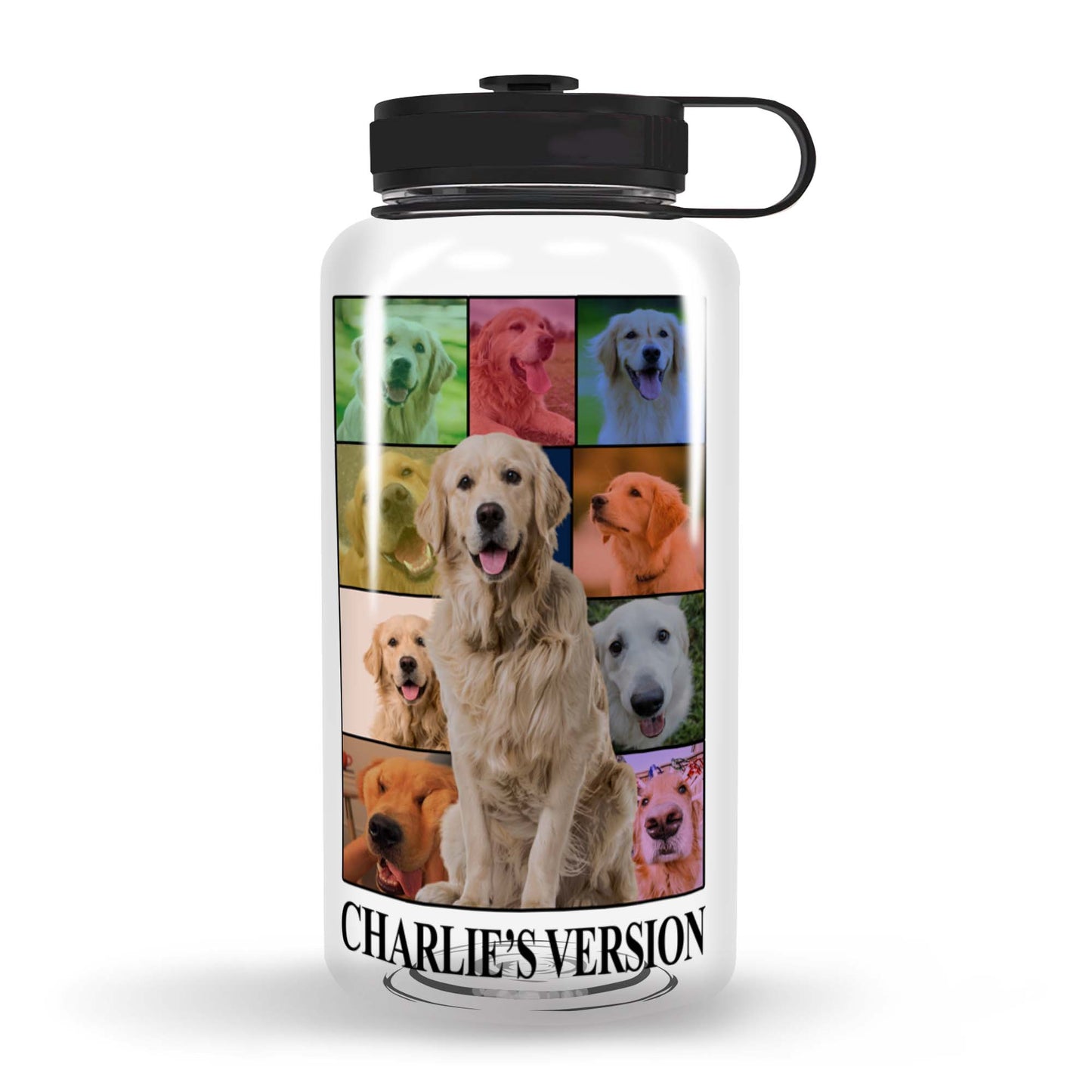 Personalized Dog's Tour Bootleg 34oz Bottle with Dog Photo Collage