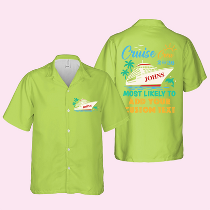 Personalized Most Likely To Cruise Crew Hawaiian Shirt – Custom Funny Matching Hawaiian Shirts for 2026 Trip