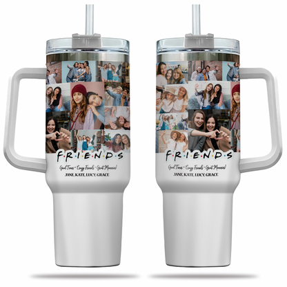 Create Best Friend BFF Gift From Photo Collage on Personalized 40oz Tumbler for Bestie