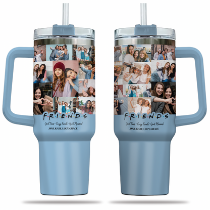 Create Best Friend BFF Gift From Photo Collage on Personalized 40oz Tumbler for Bestie