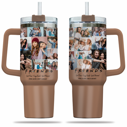 Create Best Friend BFF Gift From Photo Collage on Personalized 40oz Tumbler for Bestie