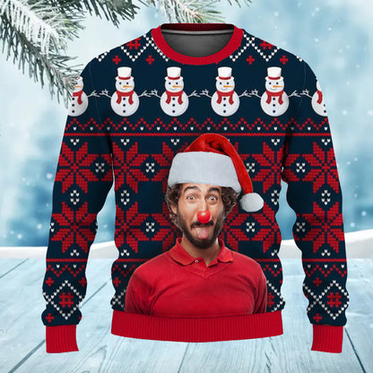 Ugly Sweater For Merry Christmas Ugly Christmas Sweater with Your Face Photo for Men & Women