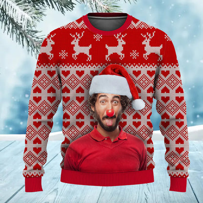 Ugly Sweater For Merry Christmas Ugly Christmas Sweater with Your Face Photo for Men & Women