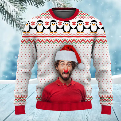 Ugly Sweater For Merry Christmas Ugly Christmas Sweater with Your Face Photo for Men & Women