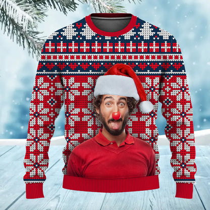 Ugly Sweater For Merry Christmas Ugly Christmas Sweater with Your Face Photo for Men & Women