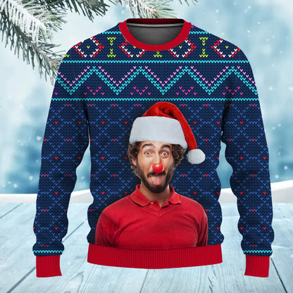 Ugly Sweater For Merry Christmas Ugly Christmas Sweater with Your Face Photo for Men & Women