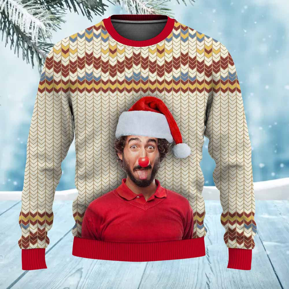 Ugly Sweater For Merry Christmas Ugly Christmas Sweater with Your Face Photo for Men & Women