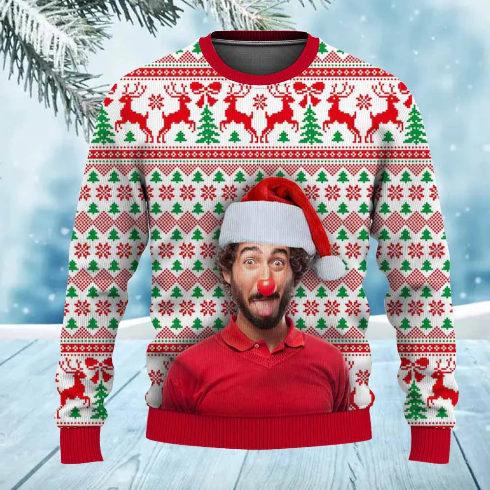 Ugly Sweater For Merry Christmas Ugly Christmas Sweater with Your Face Photo for Men & Women